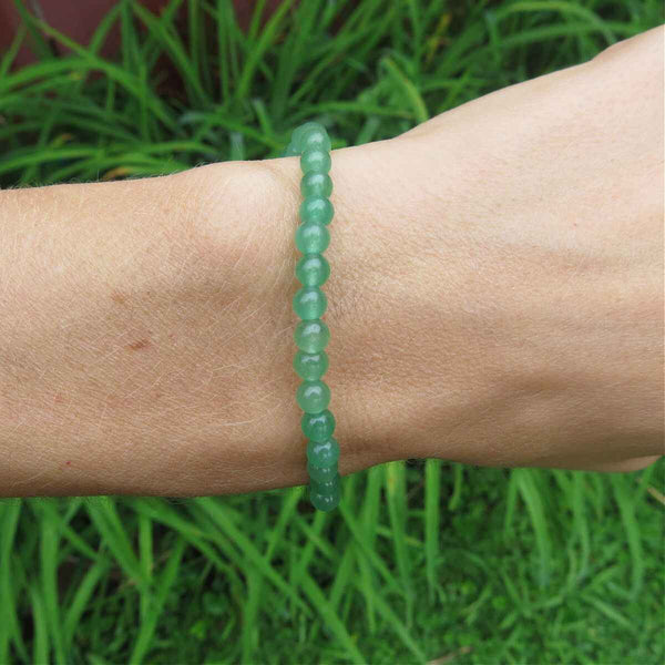 Green Aventurine Crystal Beaded Stone Bracelet