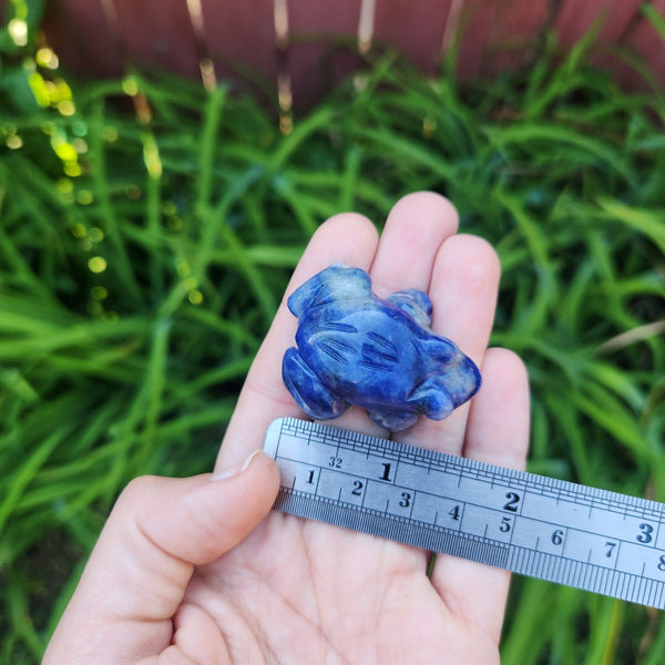 Crystal Frog Carving 1.5" Stone Animal Figurine