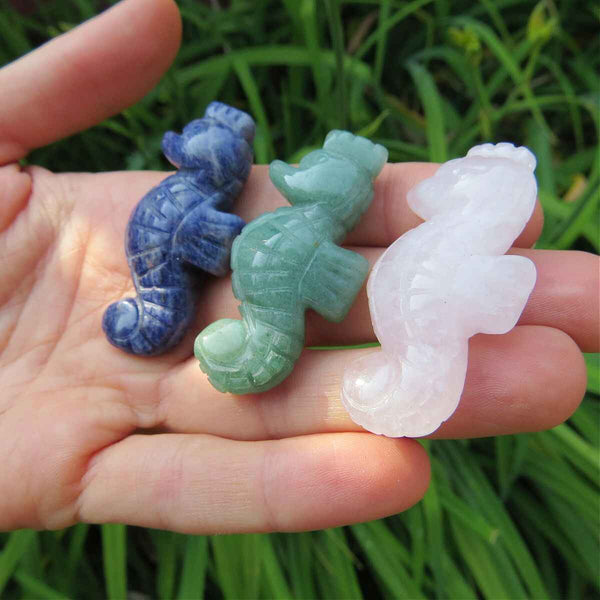 Crystal Seahorse Stone Carving
