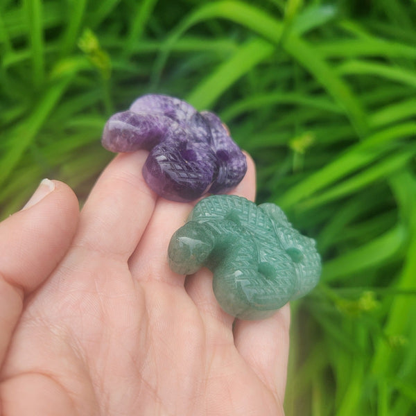 Crystal Snake Stone Carvings