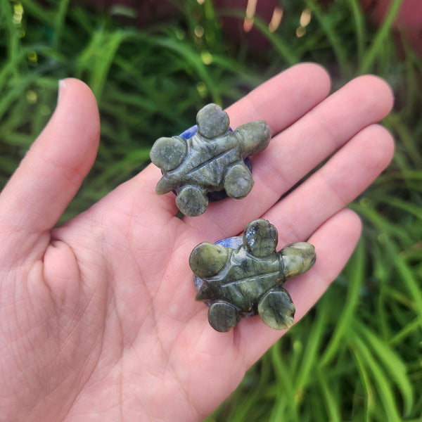 Crystal Turtle Carvings 1.5 Carved Stone Animal Figurine