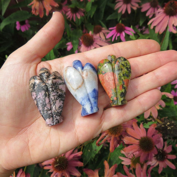 Small Crystal Angel Carvings 1.5"