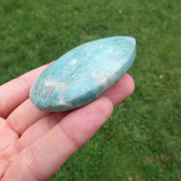 Amazonite Crystal Teardrop Polished Stone 2.5"
