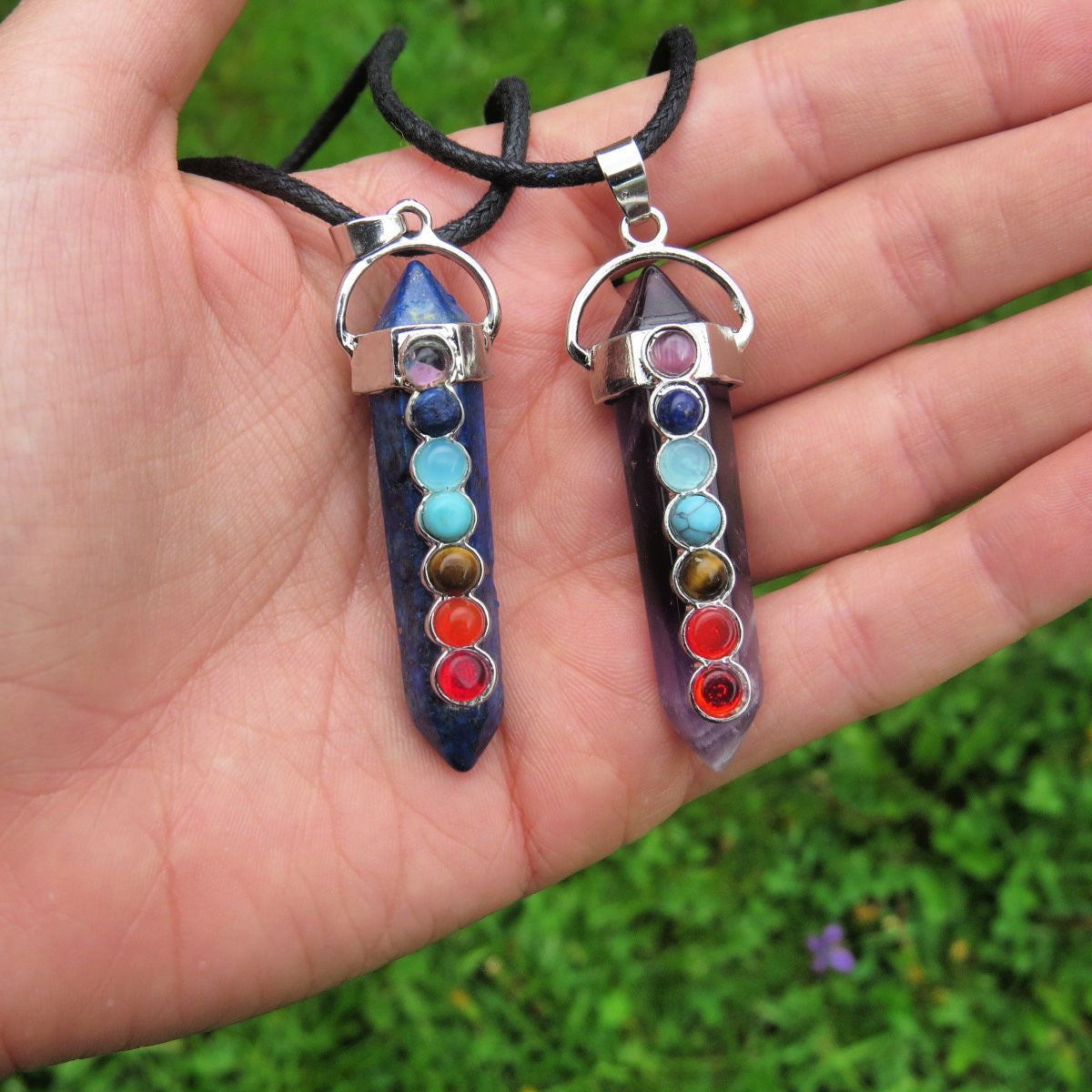 Chakra on sale necklace stones