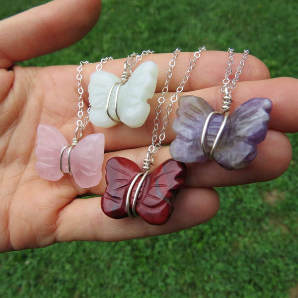 Crystal Butterfly Necklaces