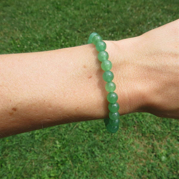 Aventurine Crystal Bracelet 6mm | Green Aventurine Beaded Stone Bracelet