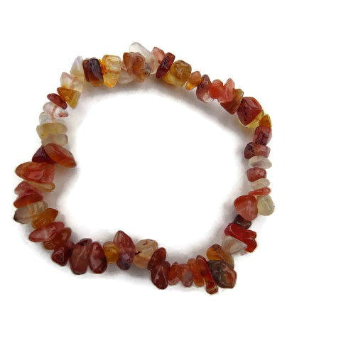 Carnelian Bracelet | Orange Crystal Healing Stone Bracelet
