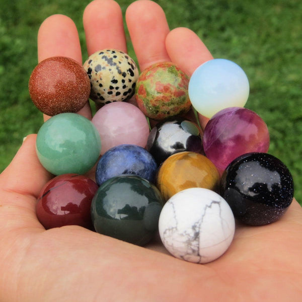 Mini Crystal Balls - Gemstone Sphere - Crystal Marbles
