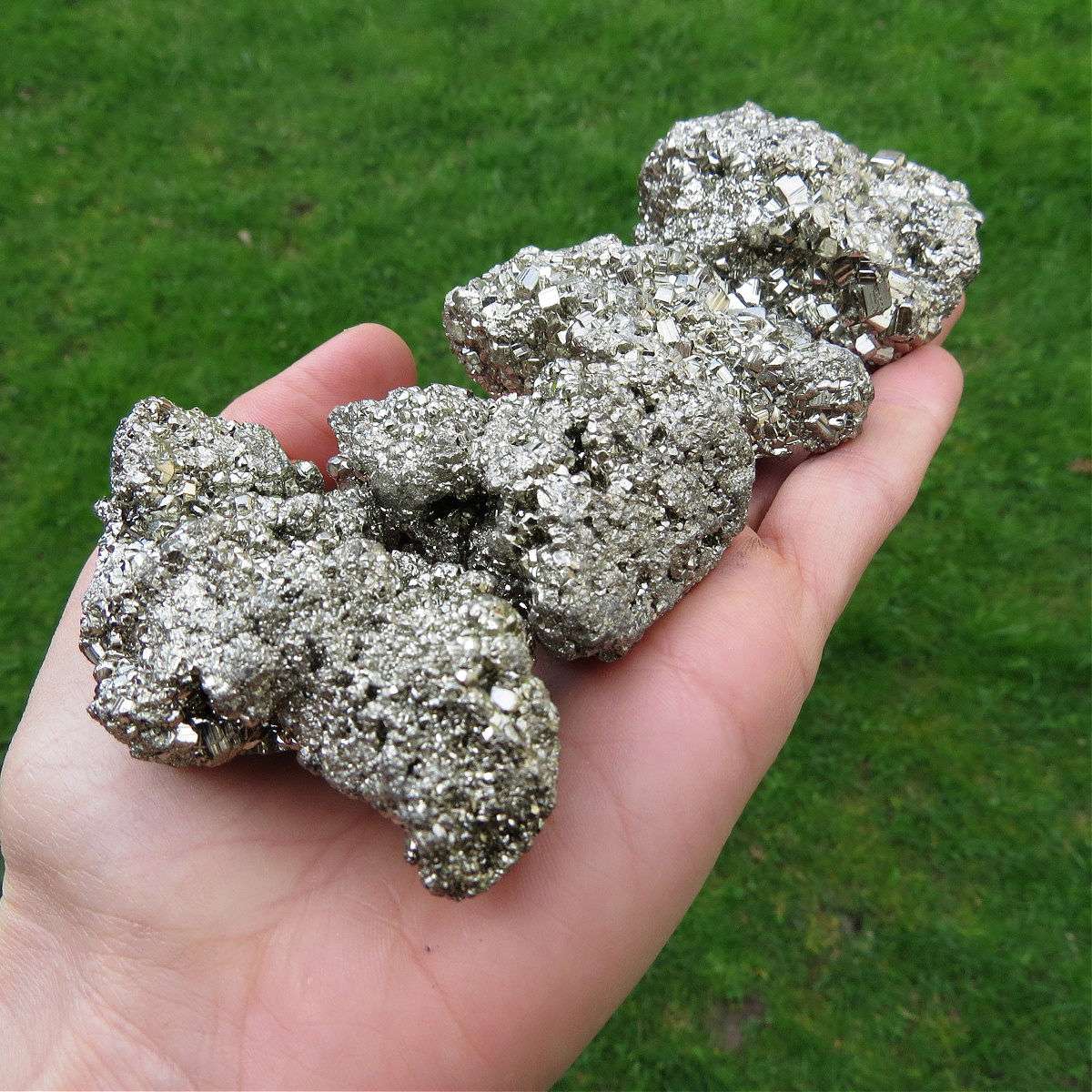 Raw Pyrite Stone 2" Fools Gold Crystal Cluster Crystalline Dream