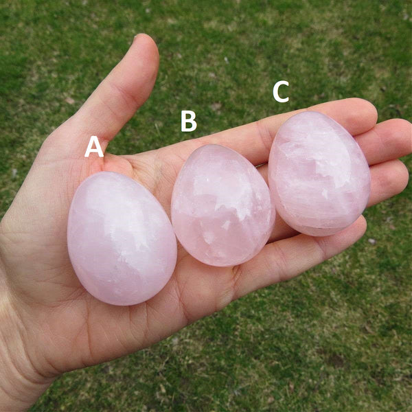 Rose Quartz Stone Egg 1.5" | Pink Crystal Egg Carving
