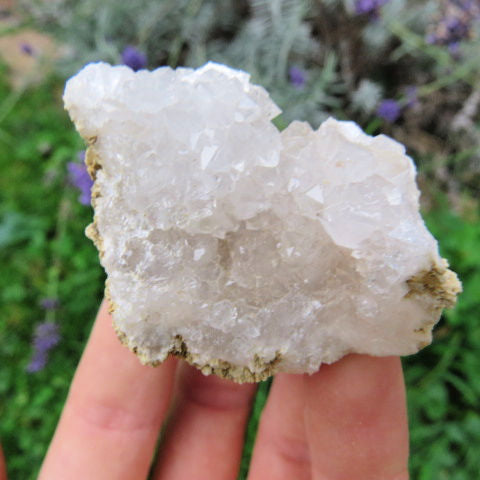 White Druzy Quartz Geode Crystals