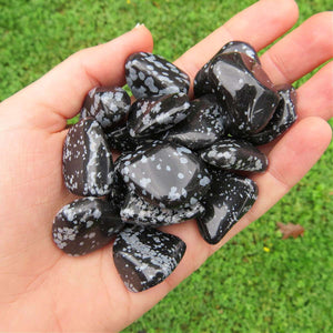 Snowflake Obsidian Tumbled Stone - Small
