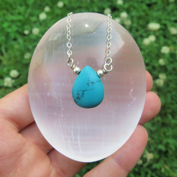 Turquoise Howlite Crystal Necklace