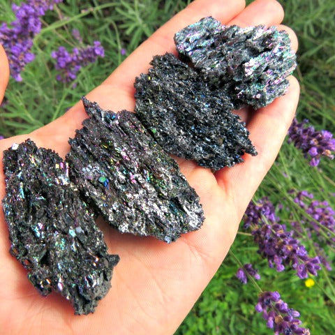 Carborundum Crystal - Black Rainbow Stone