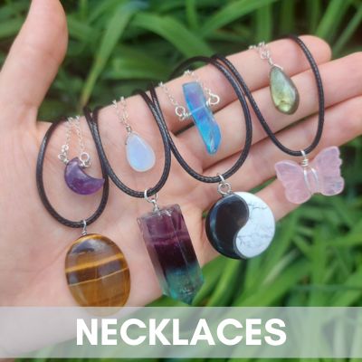 Crystal Necklaces and Stone Pendants