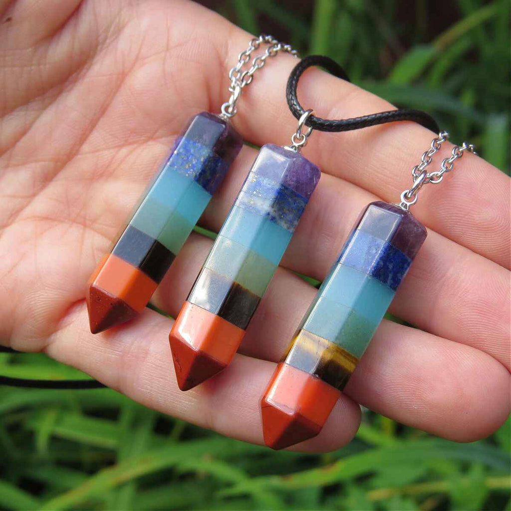 Gemstone 7 Chakra Necklace - Long