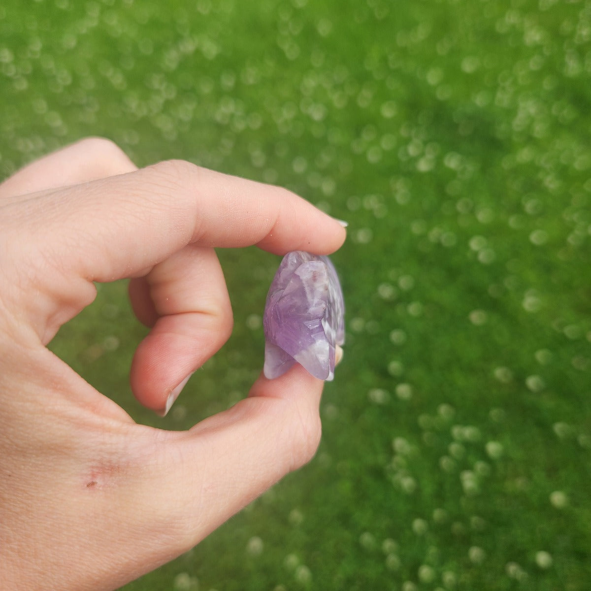 Amethyst Crystal Fish Carving 2"