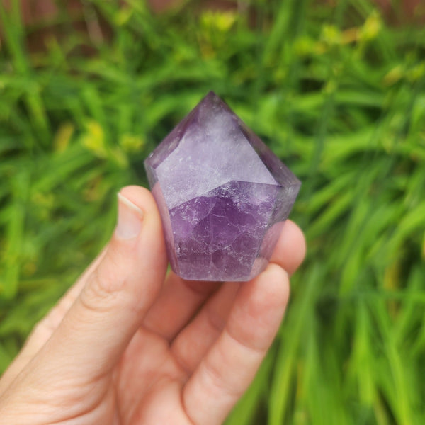 Raw Amethyst Crystal Point Tower