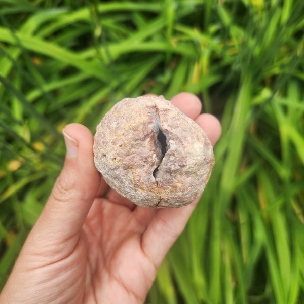 Amethyst Geode Crystal Set 2" Cracked Open Half Geode