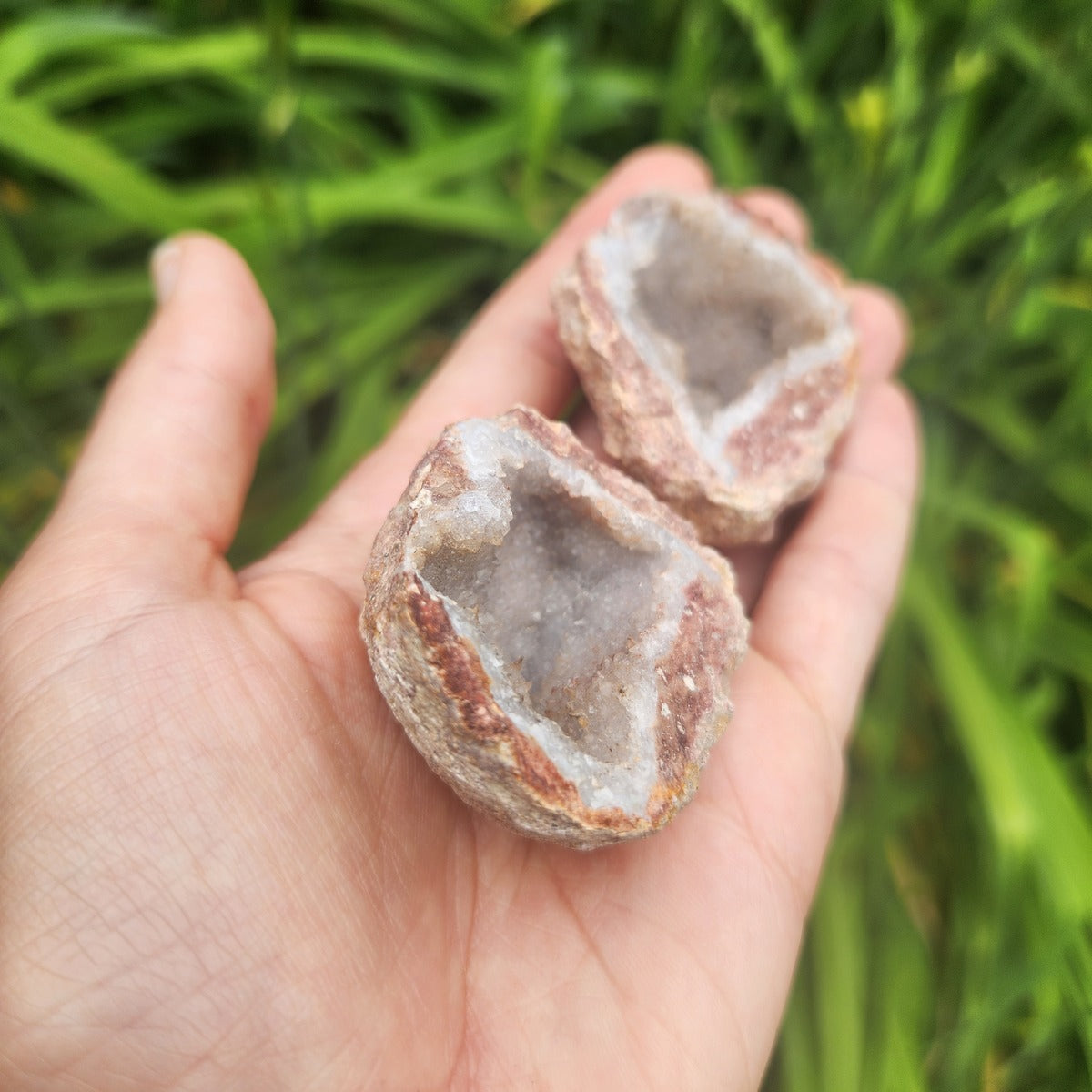 Cracked Open Amethyst Geode Set