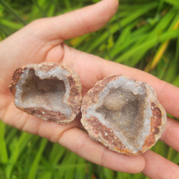 Amethyst Crystal Geode Cracked Open Set