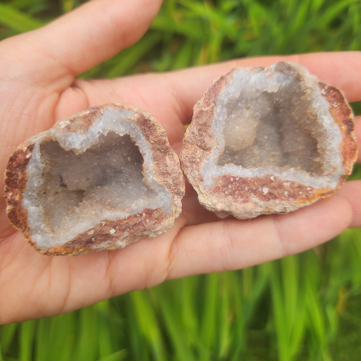 Amethyst Geode Cracked Open Crystal Set for Friendship or Love