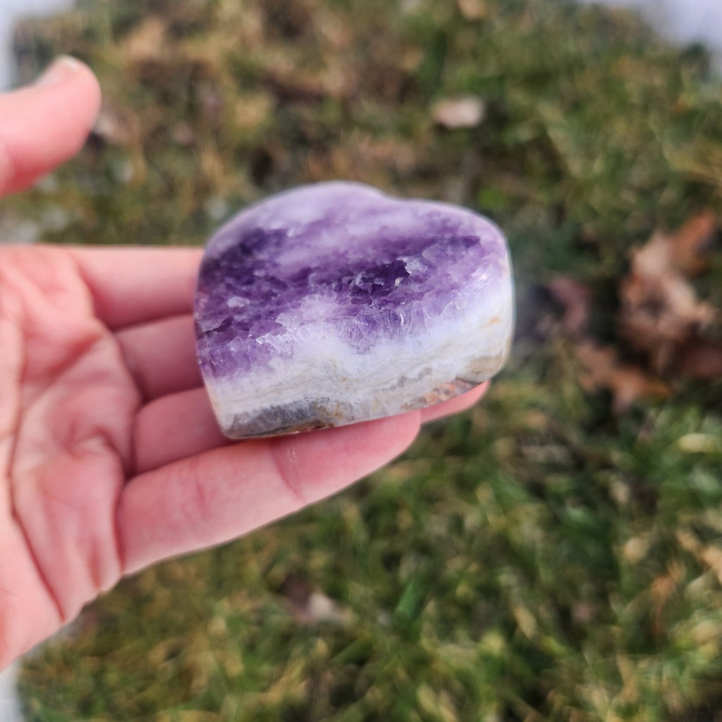 Amethyst Crystal Heart Stone