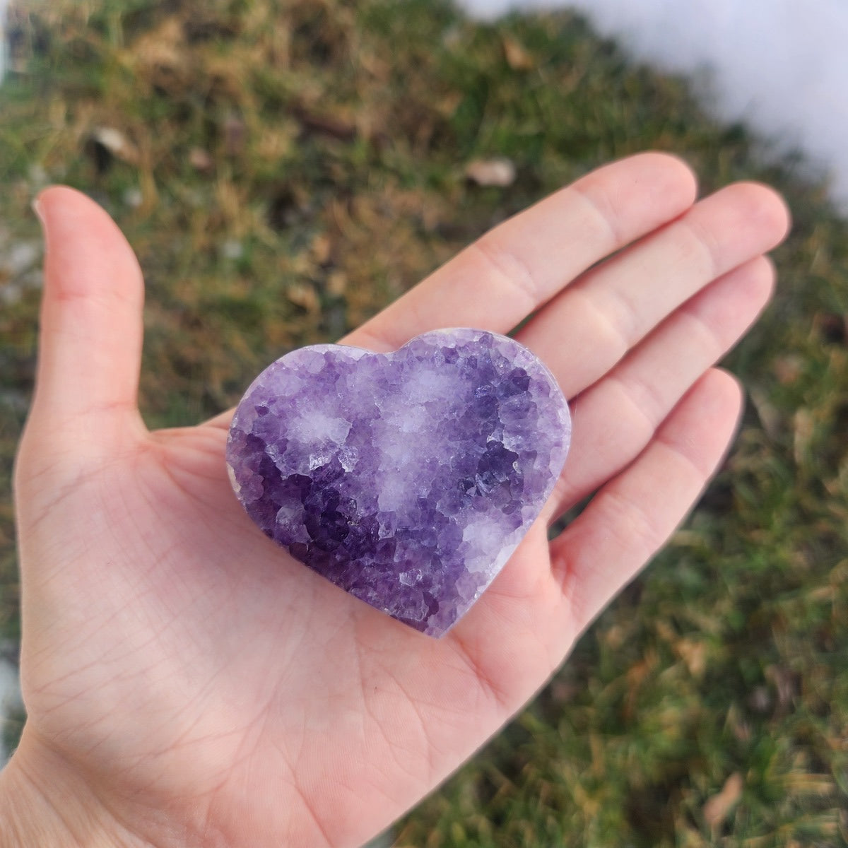 Amethyst Crystal Heart