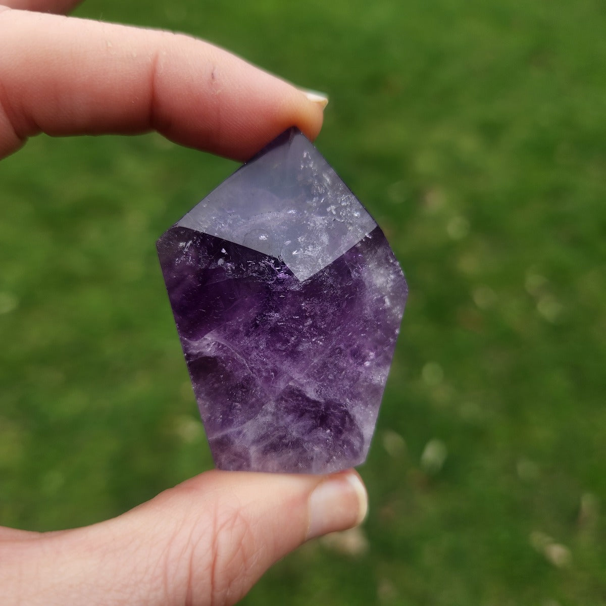 Purple Amethyst Crystal Point Tower