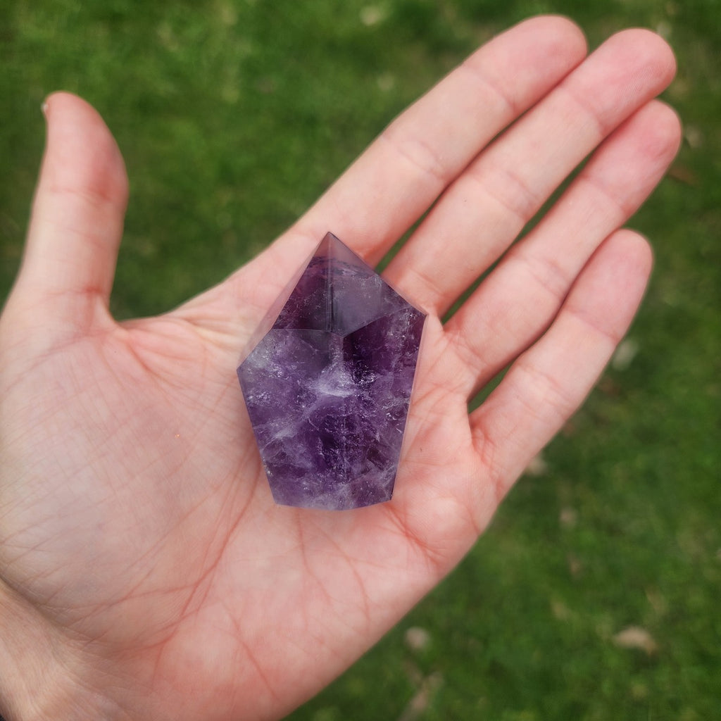 Amethyst Crystal Point Standing Tower 2"