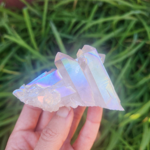 Angel Aura Quartz Crystal Cluster 3"