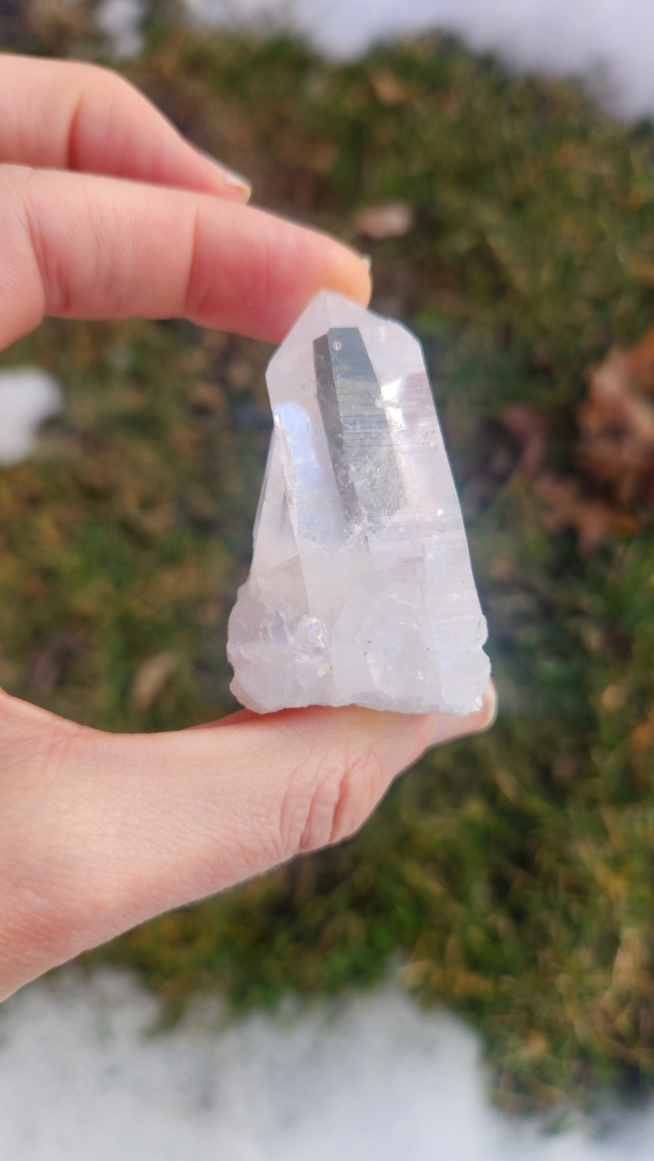 Raw Arkansas Quartz Crystal Point Cluster