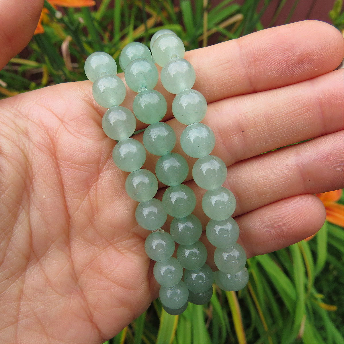 Aventurine Crystal Bracelet 8mm Stone Beads