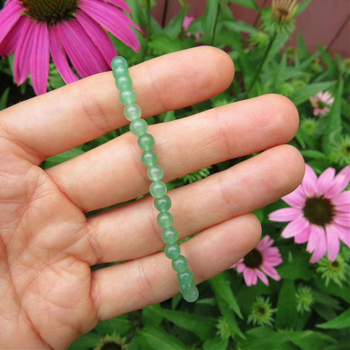 Aventurine Crystal Bracelet 4mm Stone Beaded Braclet