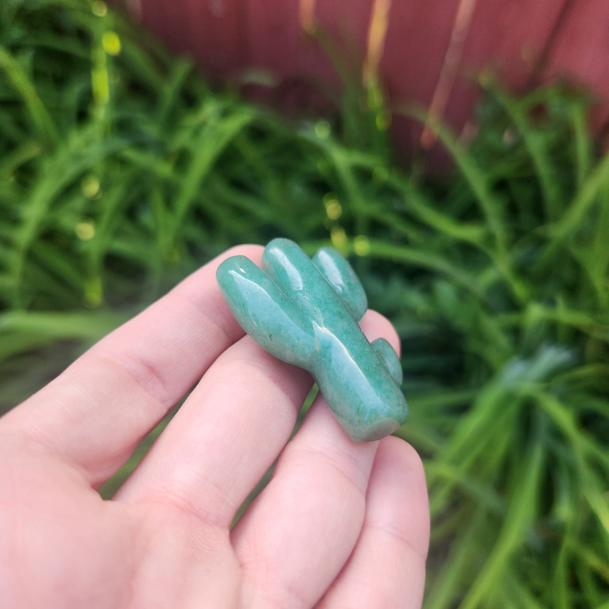 Aventurine Stone Cactus