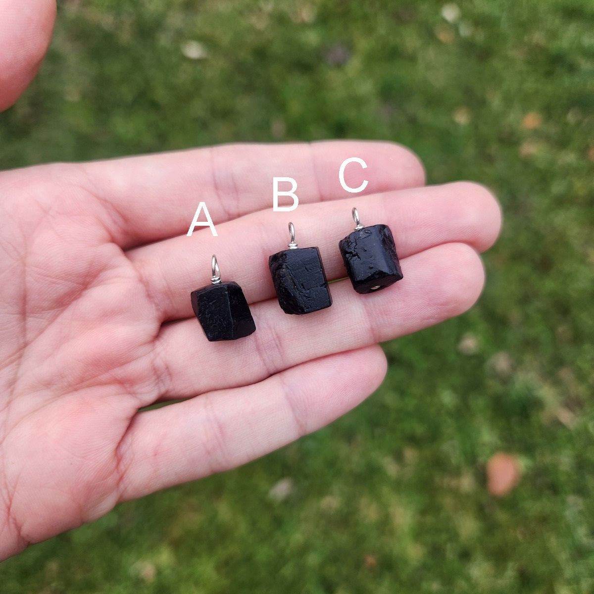 Raw Black Tourmaline Crystal Necklace Sterling Silver | Protection and Grounding Energy