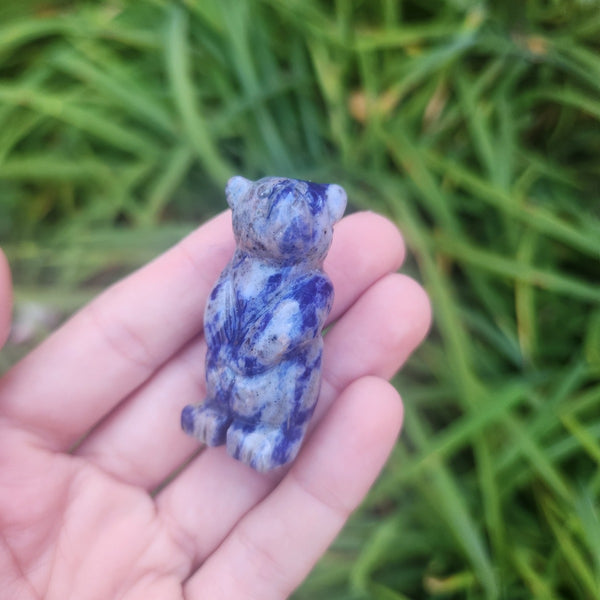 Sodalite Crystal Bear Animal Figurine