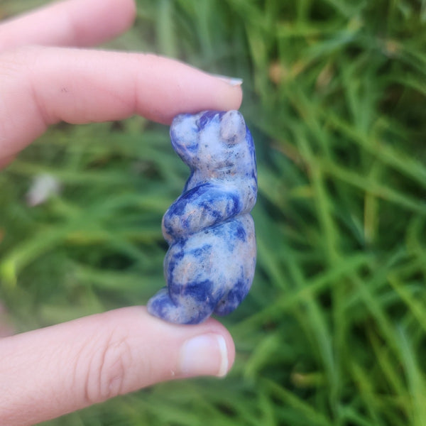 Sodalite Crystal Bear Stone Animal Carving
