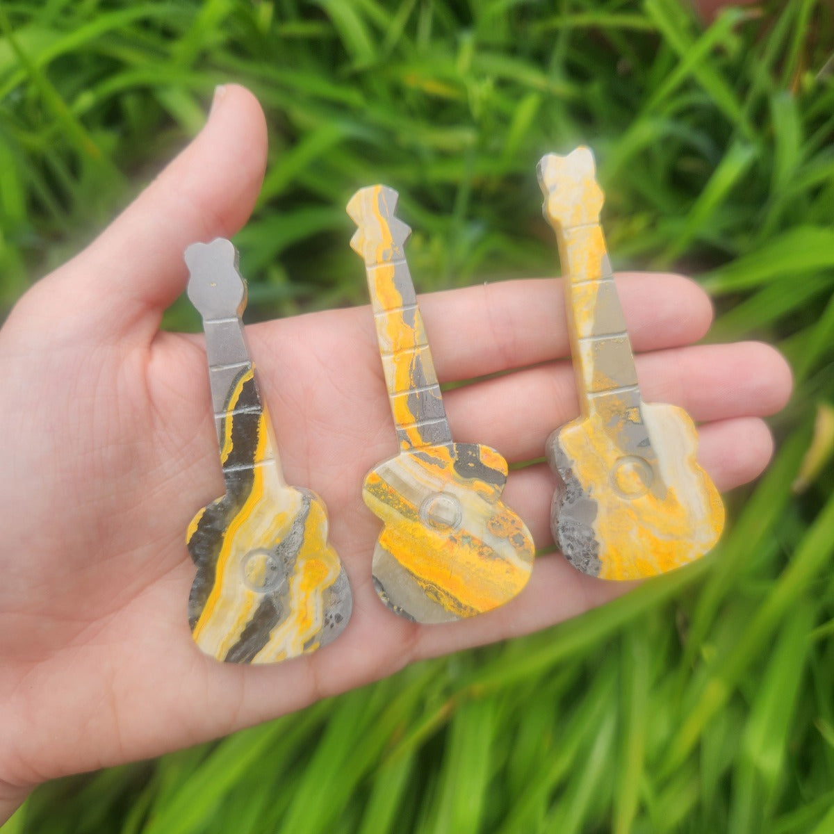 Bumble Bee Jasper Crystal Guitar