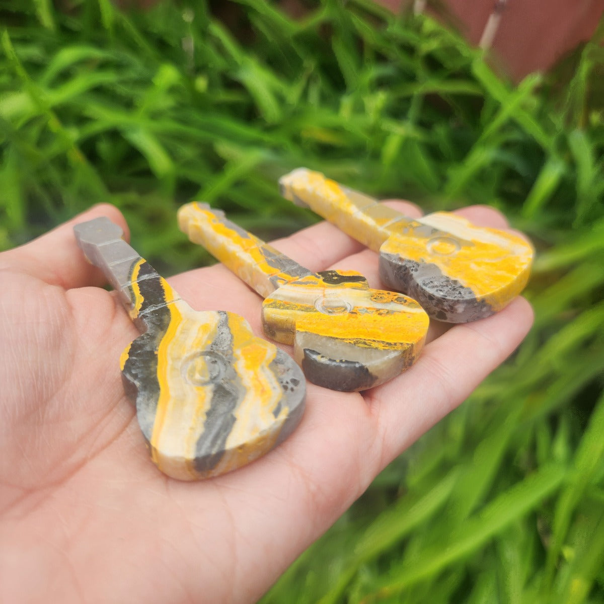 Crystal Guitar Stone Carvings