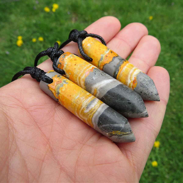 Bumble Bee Jasper Crystal Necklace