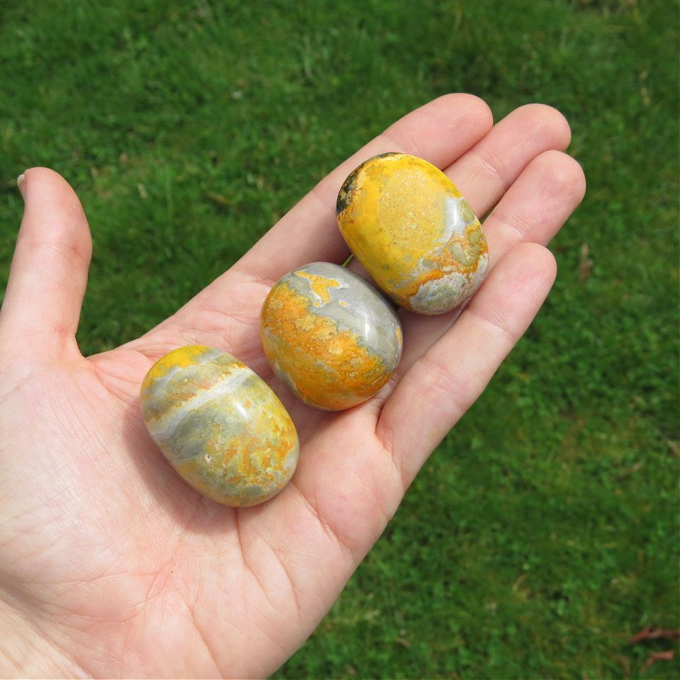 Bumble Bee Jasper Tumbled Stone