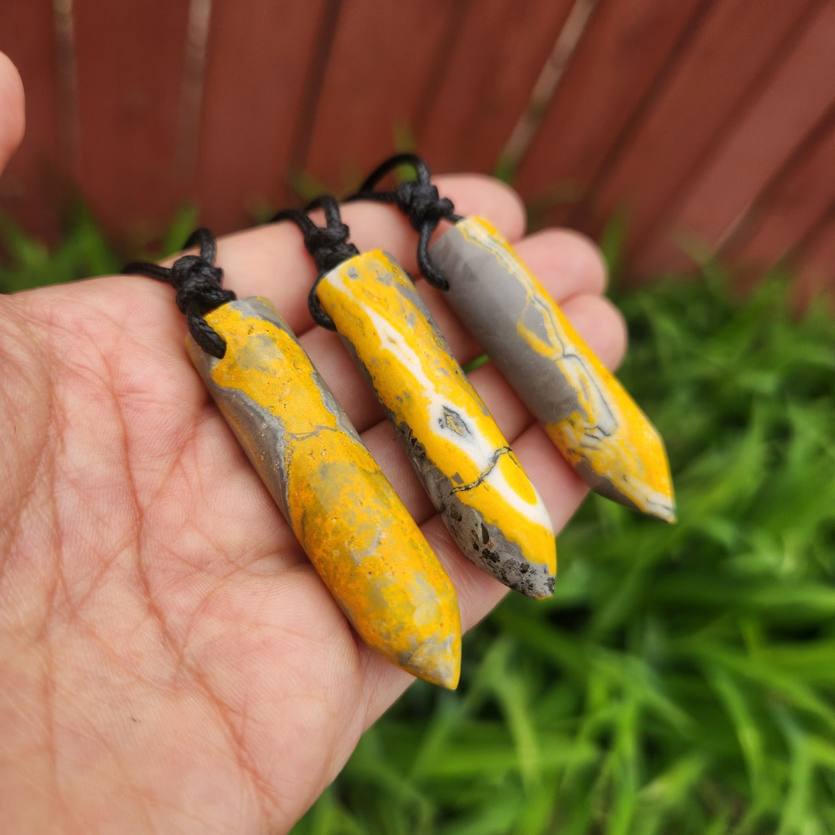 Bumble Bee Jasper Stone Necklaces