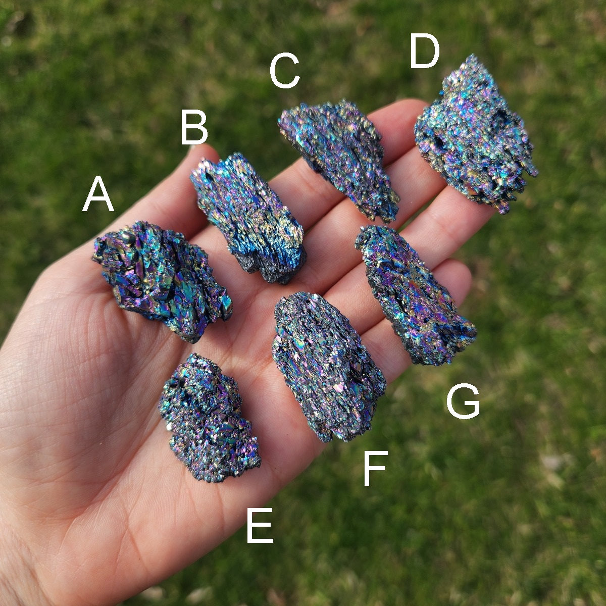 Black Rainbow Carborundum Crystal | Silicon Carbide Stone