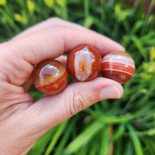 Carnelian Agate Crystal Sphere 20mm