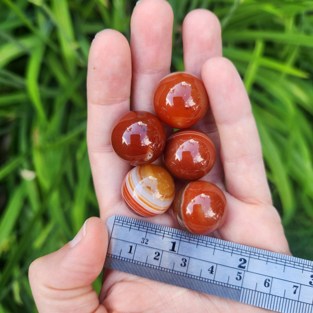 Carnelian Agate Crystal Ball 20mm Stone Sphere