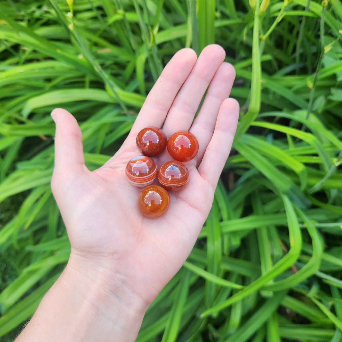 Banded Carnelian Agate Crystal Balls