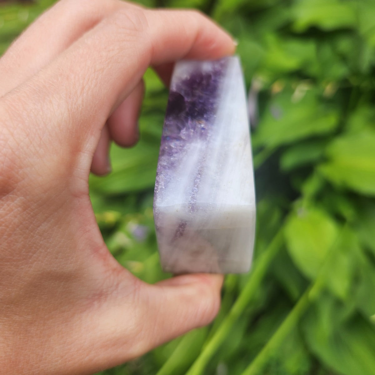 Chevron Amethyst Crystal Freeform Decor 3"