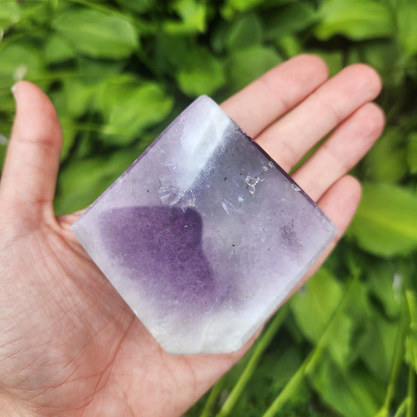 Chevron Amethyst Crystal Freeform Stone Decor