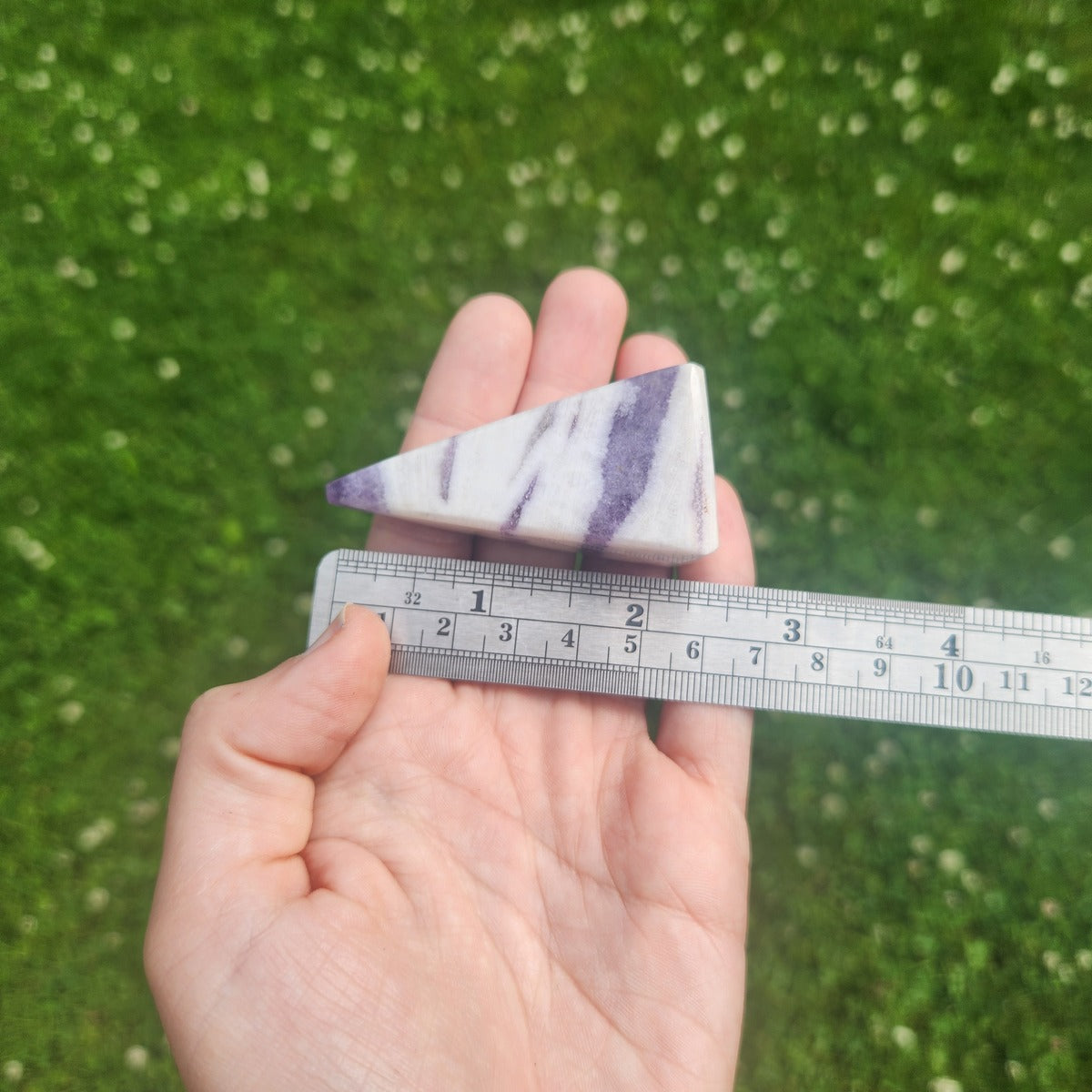 Chevron Amethyst Crystal Pyramid